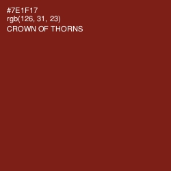 #7E1F17 - Crown of Thorns Color Image